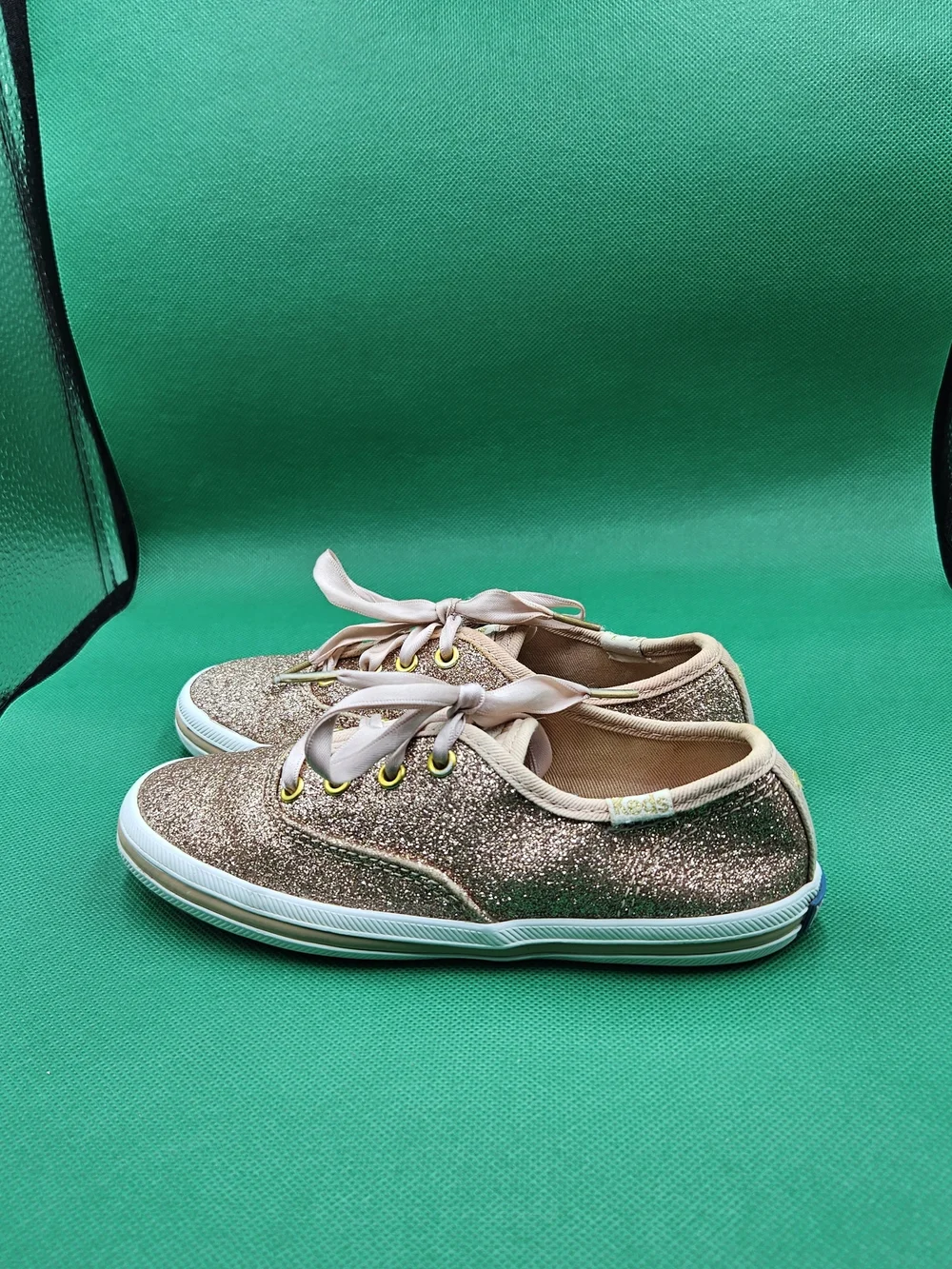 Kids Sparkle Low-Top Sneakers in Rose Gold